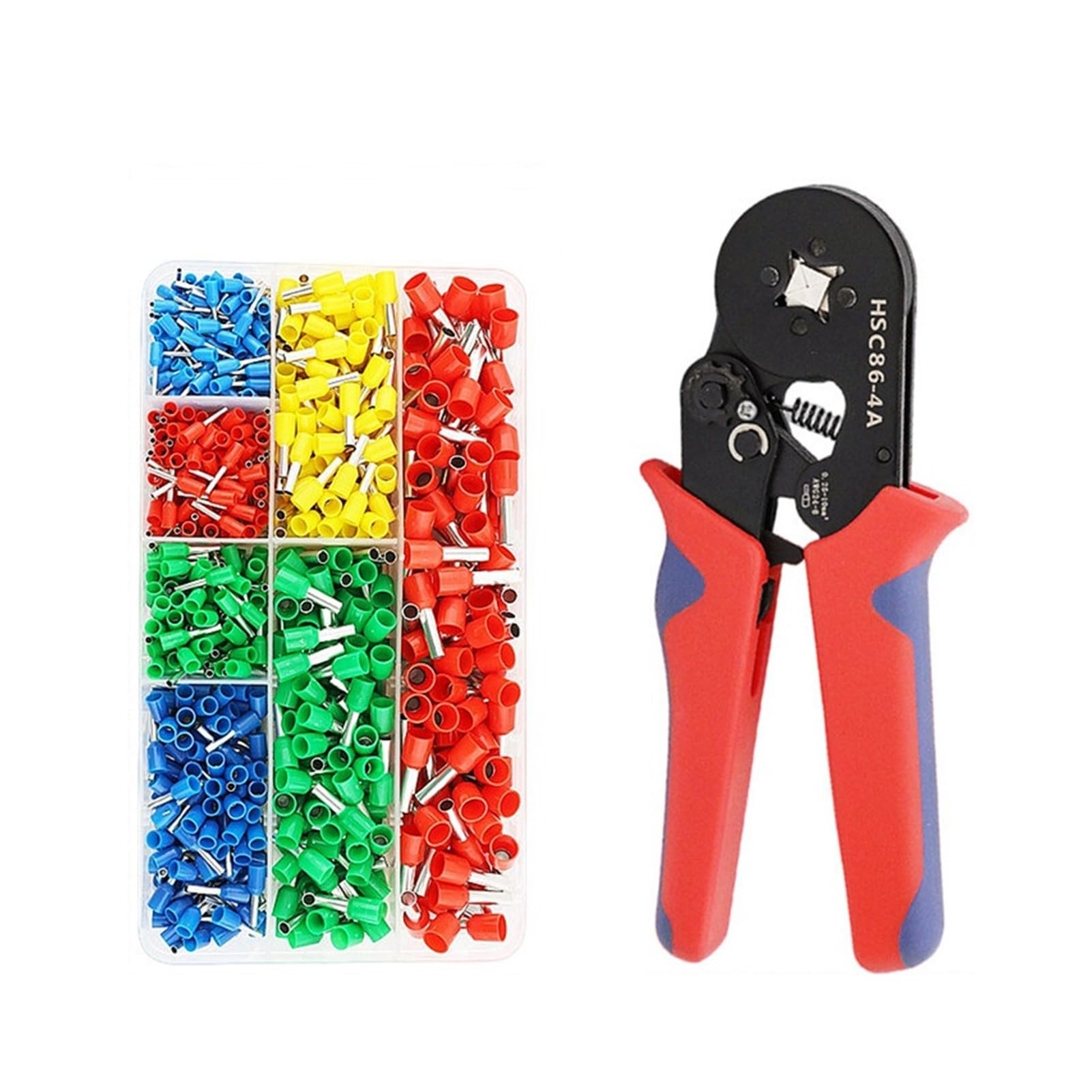 Corelix 700Pcs And 86-4A Tubular Crimping Terminal And Crimping Pliers Combination Set For Electrical Wiring(700Pcs And 86-4A)