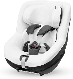 Maxi-Cosi Funda Silla Coche Algodón Orgánico para Pearl 360, Mica (Eco) y Mica 360 S (Comfort), Funda Silla Coche Bebé, Suave, Transpirable, Absorbe Humedad, Lavable en Lavadora, Natural White