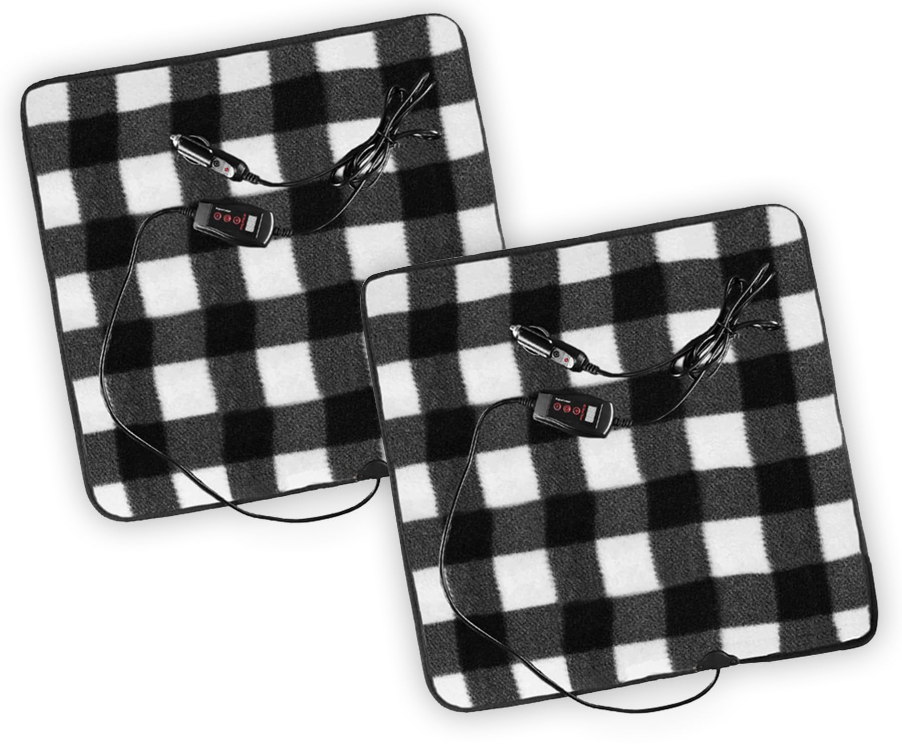 ZONETECH Black and White Plaid Warming Pad Cozy Warmth in Cold Weather,Size, Perfectly Sized for Comfort and Portability for Pets