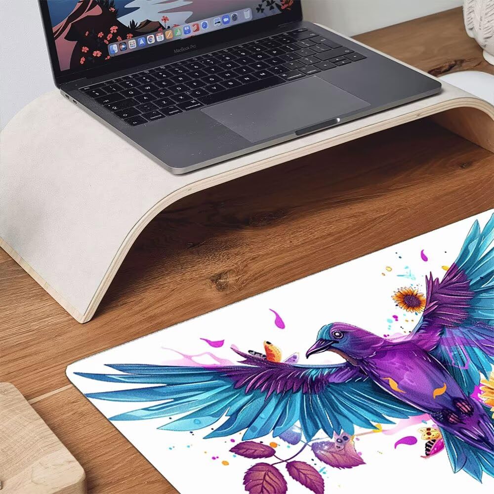 Alfombrilla Ratón XXL Alfombrilla Escritorio 2000x1000mm Mouse Pad Mejora la Precisión y la Velocidad con Base de Goma Antideslizante y Bordes Cosidos Duradera, Juegos (Girasol De Cuervo) xR8-810
