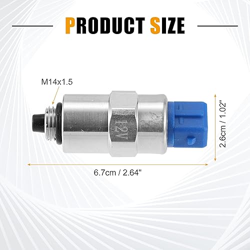 Miniatura 3 de X AUTOHAUX Electroválvula de cierre de combustible 12V 7185-900G para retroexcavadora 416D 416E 420D 420E 422E 424D 428D 428E 430D 430E 432D 432E