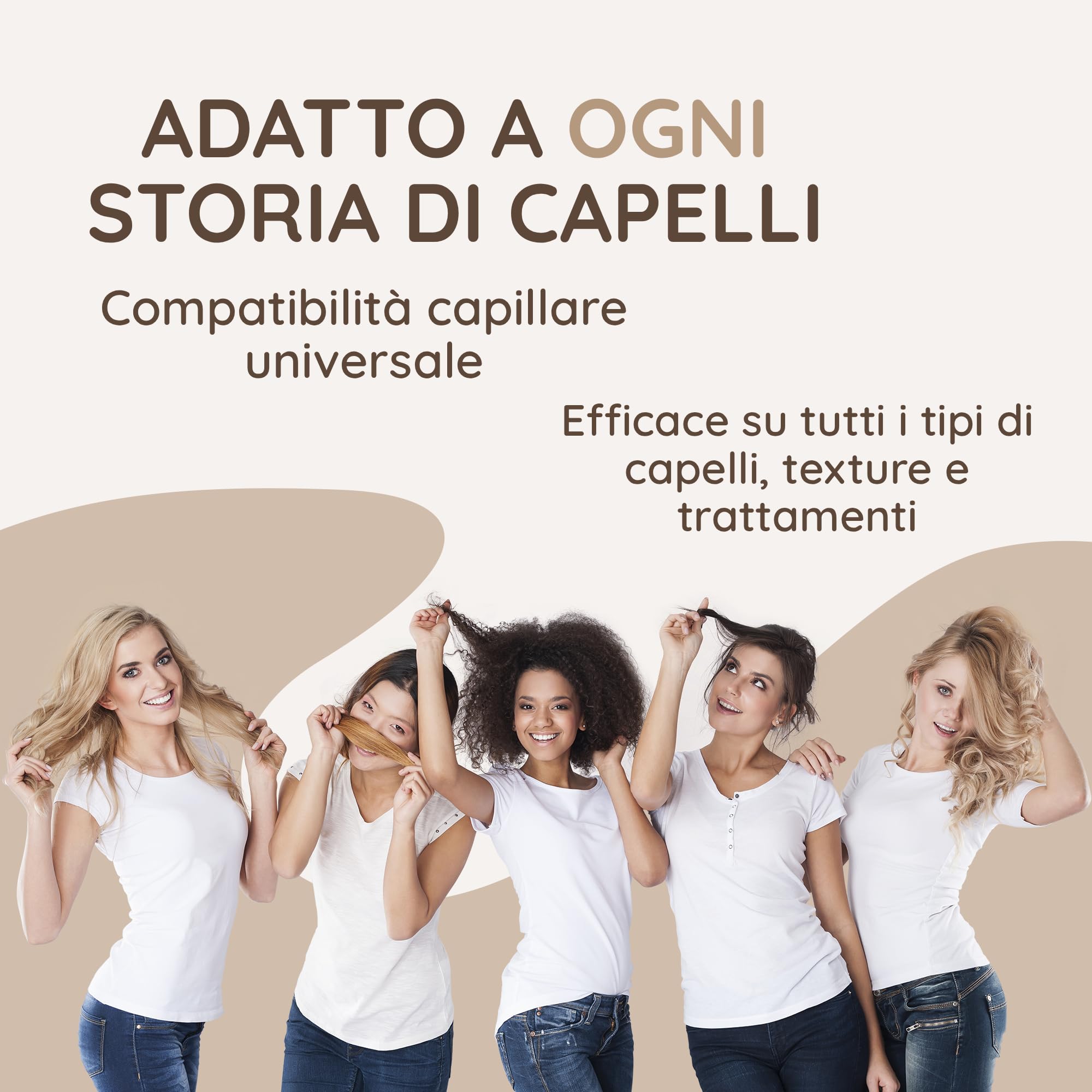 Vitamins Siero per Capelli alla Cheratina - Trattamento Idratante Anti-Crespo al Collagene con Biotina per Capelli Secchi, Crespi, Danneggiati Ondulati o Lisci