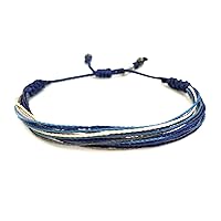 Vista 7 de Colorful Bracelet for Men and Women with Hematite Stones: Handmade Designer Adjustable Multistrand String Knotted Macrame Friendship Bracelet