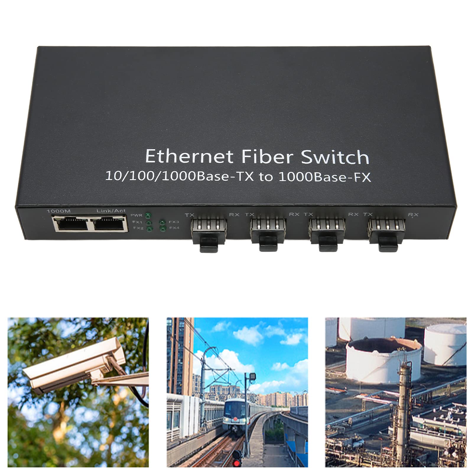 SFP Gigabit Ethernet, Commutateur Fibre Ethernet 4 Ports Optiques 2 Ports électriques, jusqu'à 120 Km, émetteur-récepteur Fibre Ethernet 10 100 1000 M