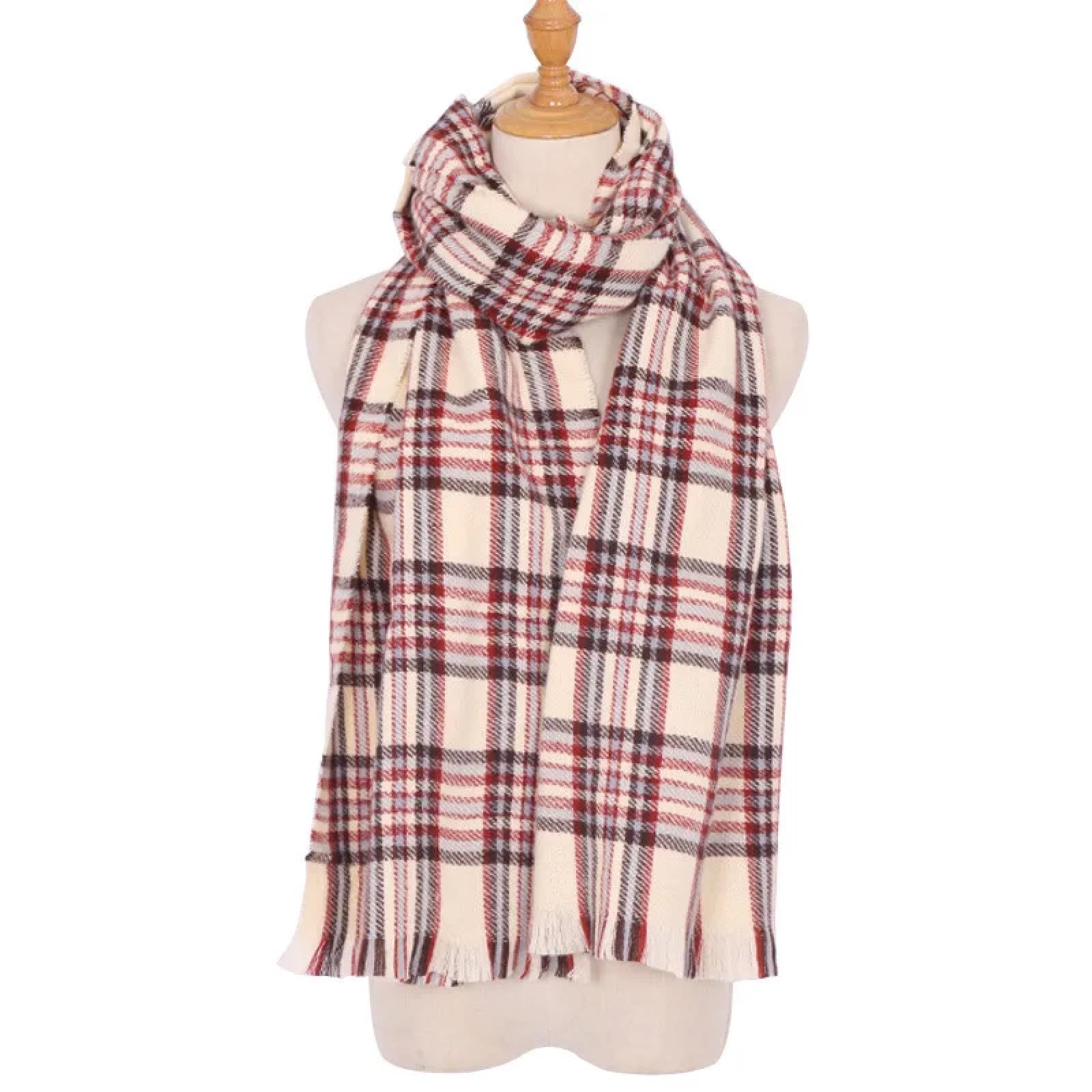 Sciarpa Donna Scialle Uomo Sciarpa Scozzese da Donna in Inverno, Colore alla Moda Abbinato al Collo Caldo Regalo per Coppia