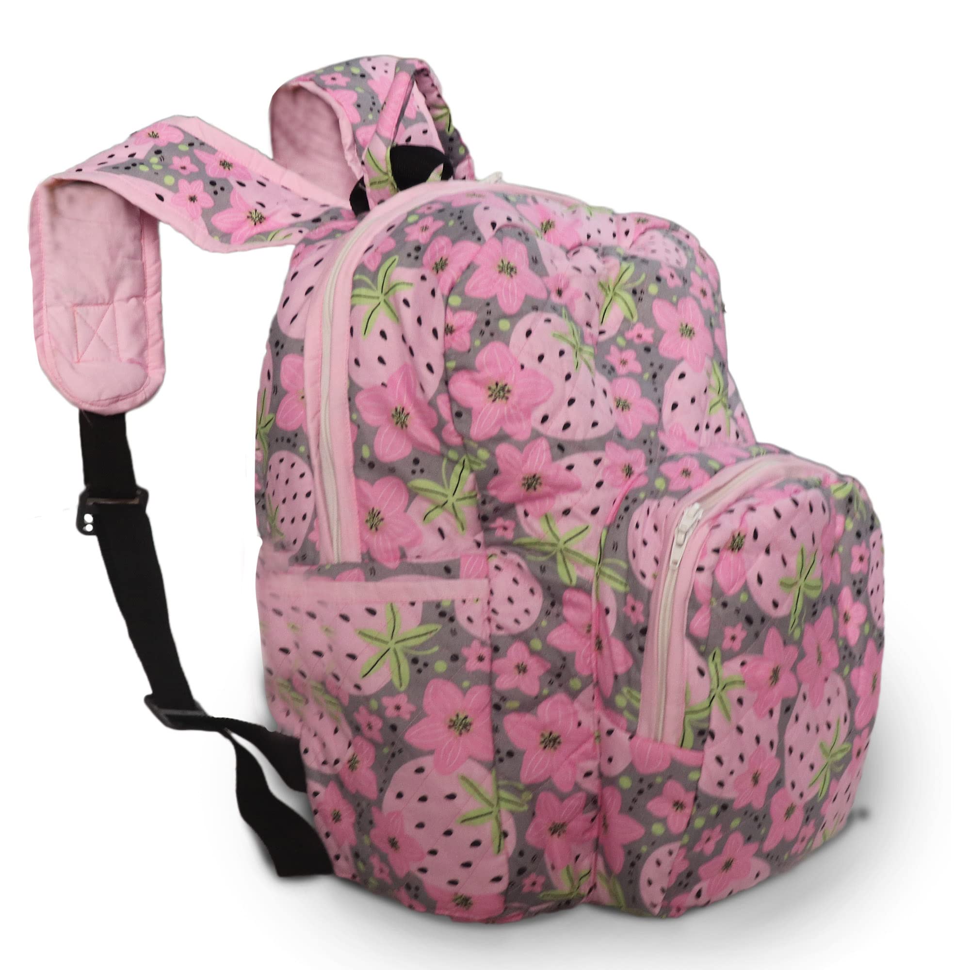 kradyl kroft Diaper Bag Backpack quilted Baby Diaper Maternity Baby Changing Bags (Very Berry)-picture-23