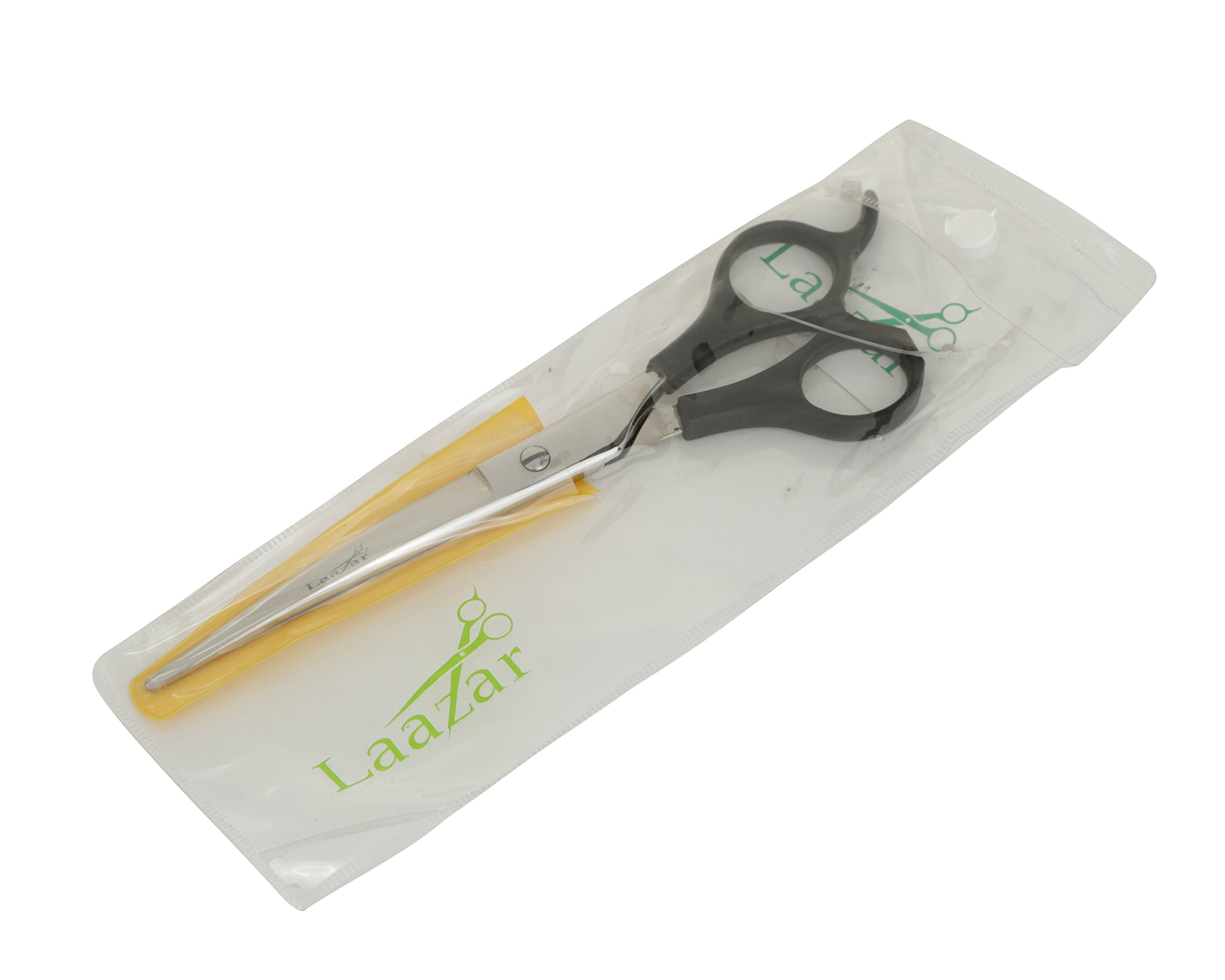Laazar Tijeras de aseo curvadas para mascotas, tijeras para perros de 19 cm