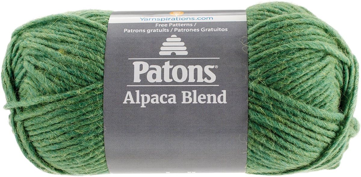 Patons Alpaca Blend Yarn - (5) Bulky Gauge - 3.5oz - Turf - Machine Washable For Crochet, Knitting & Crafting