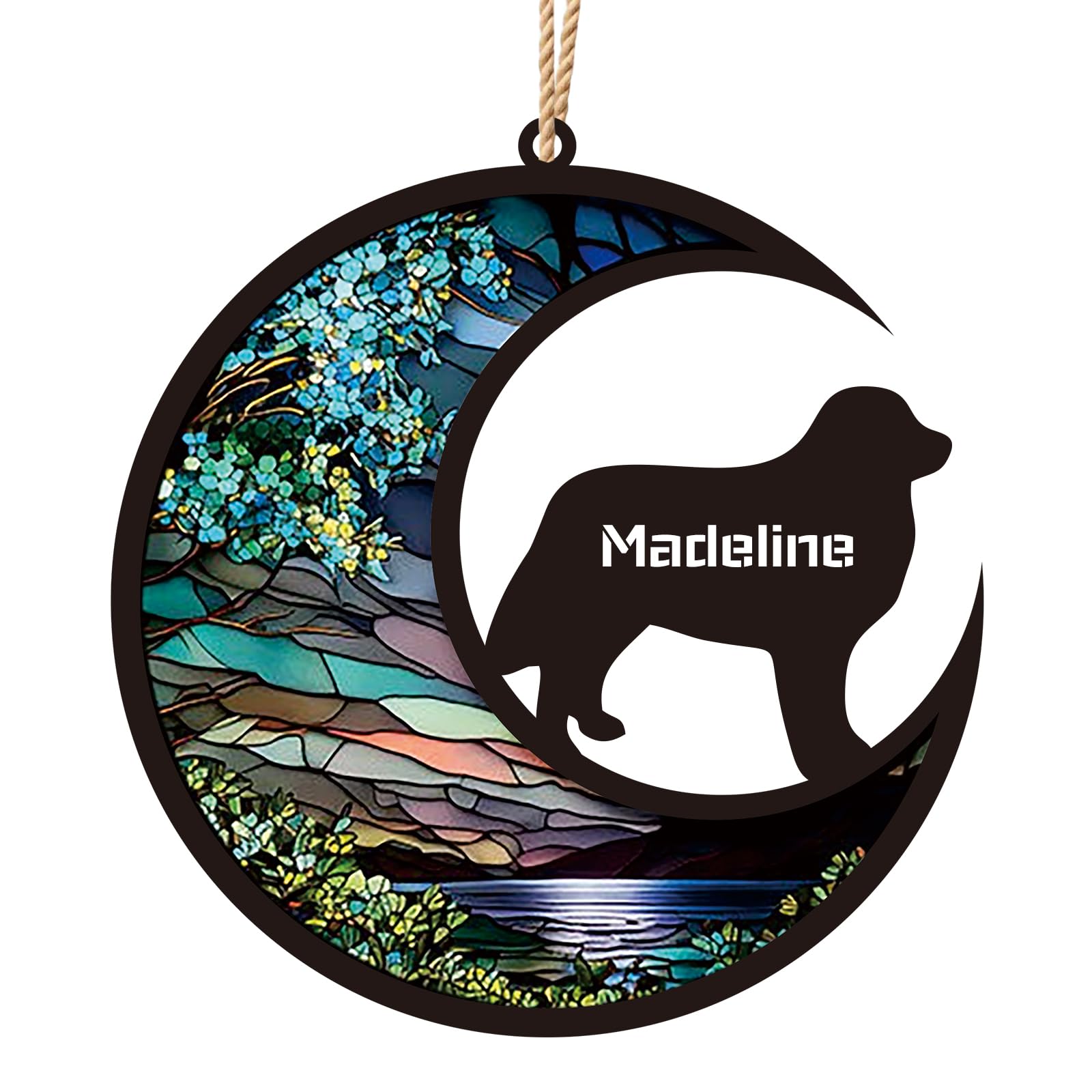 Personalised Dog Memorial Window Hanging Ornament