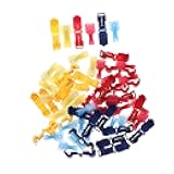 Generic 60pcs Tap Wire Connectors Kit for Quick Splice Electrical Terminals Self-Stripping and Automotive for Easy Wiring Homes and Offices iuy.