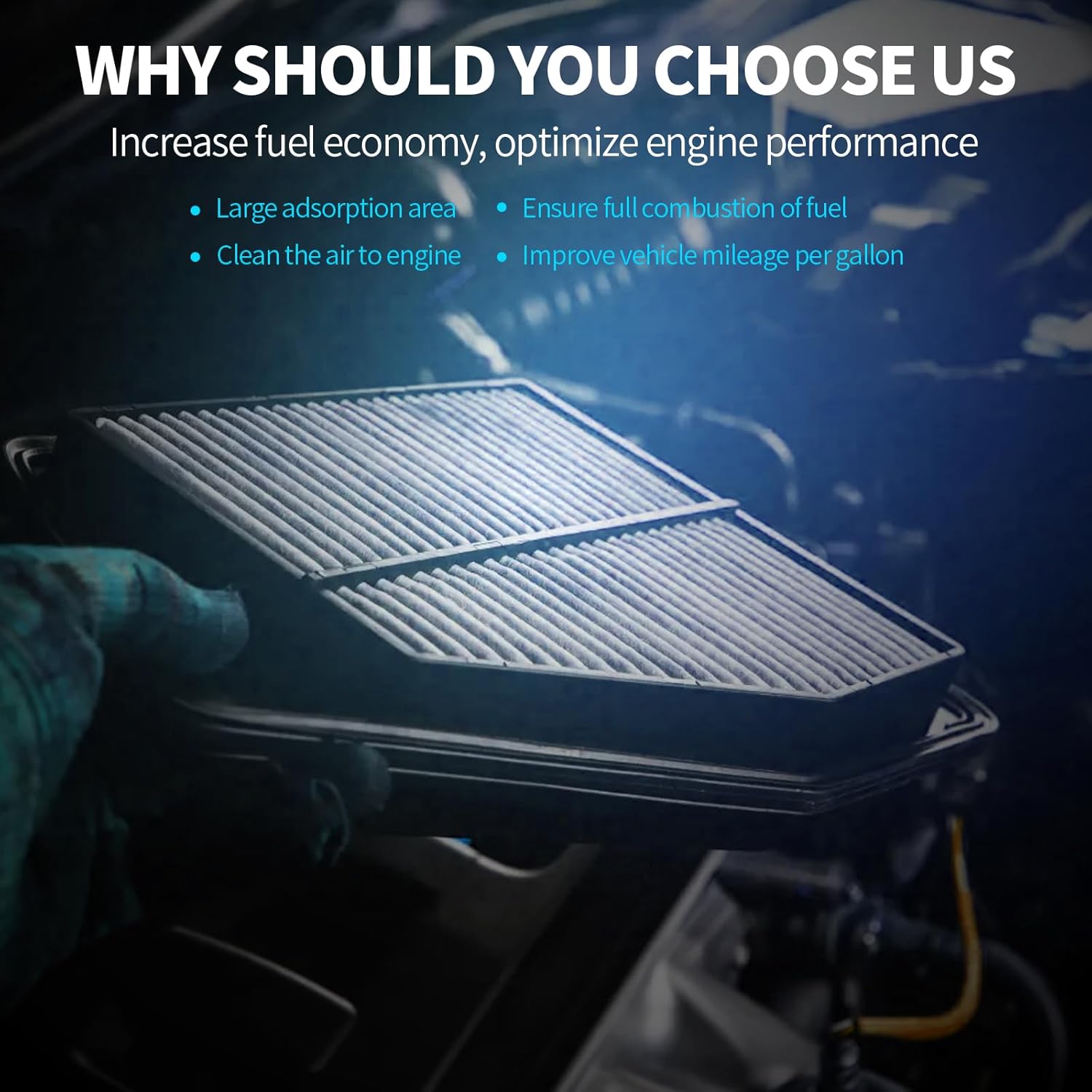 Engine Air Filter Replacement 2Peaks Compatible with Ram 2500 5.7L 2011-2013 2016 2018-2019,Ram 2500 6.7L 2011-2024,Ram 2500 6.4L 2018-2024,Ram 3500 6.7L 2011-2024 & More Replace CA10261