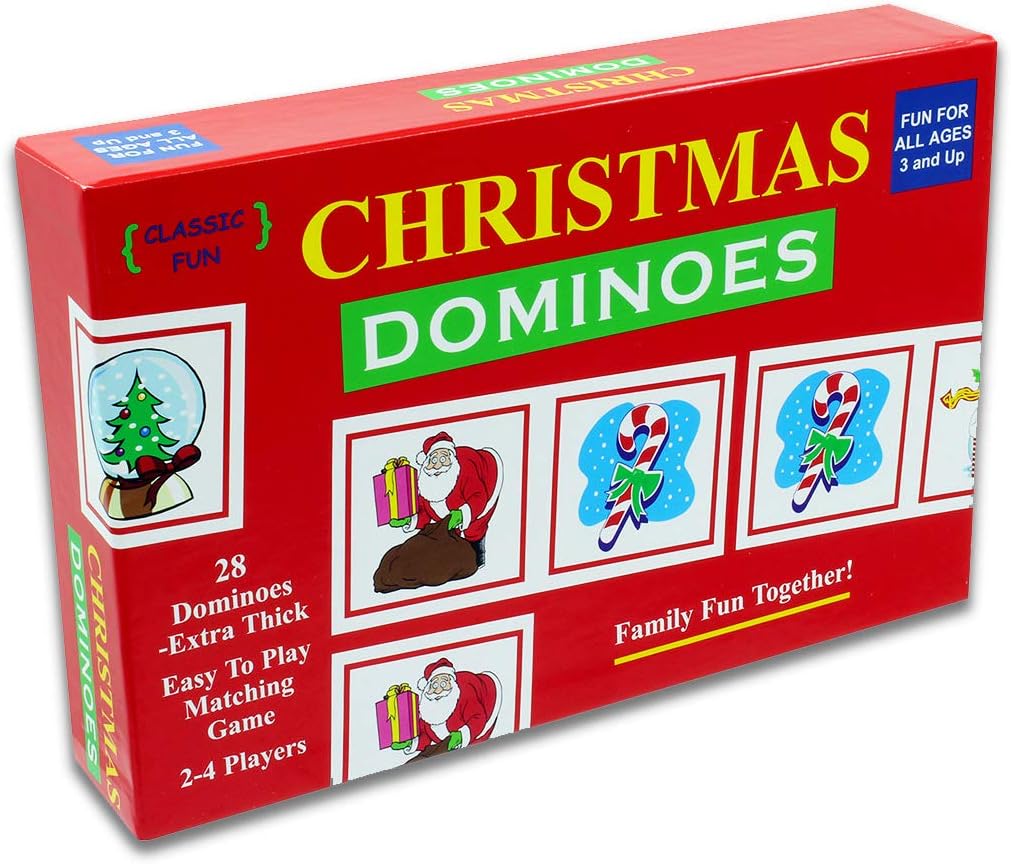 Christmas Dominoes | A Fun Christmas Party Game - The Original and Classic Christmas Dominoes Game with Christmas Themed Pieces for a Fun-Filled Christmas Party