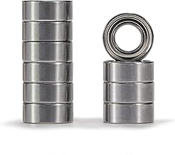 XiKe 10pcs MR106ZZ Miniature Ball Bearing 6x10x3mm, Chrome Steel|Pre-Lubricated|Double Metal Seal, MR106-2Z Deep Groove Ball Bearing with Gasket
