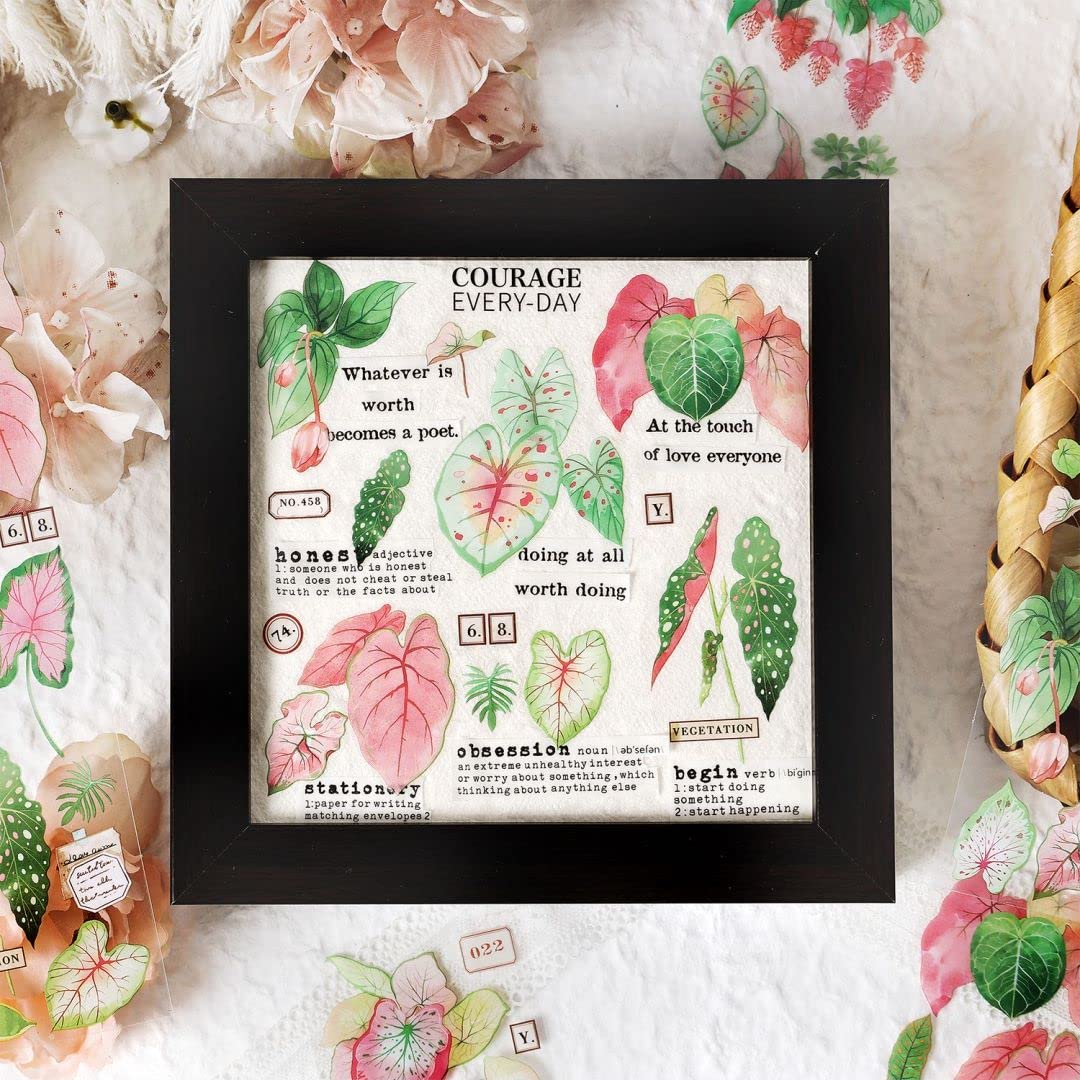 Papier do scrapbookingu, 24 arkusze, estetyczne naturalne naklejki do scrapbookingu, botaniczne naklejki do dziennika, dekoracyjne naklejki do majsterkowania, dekoracje do robienia kartek