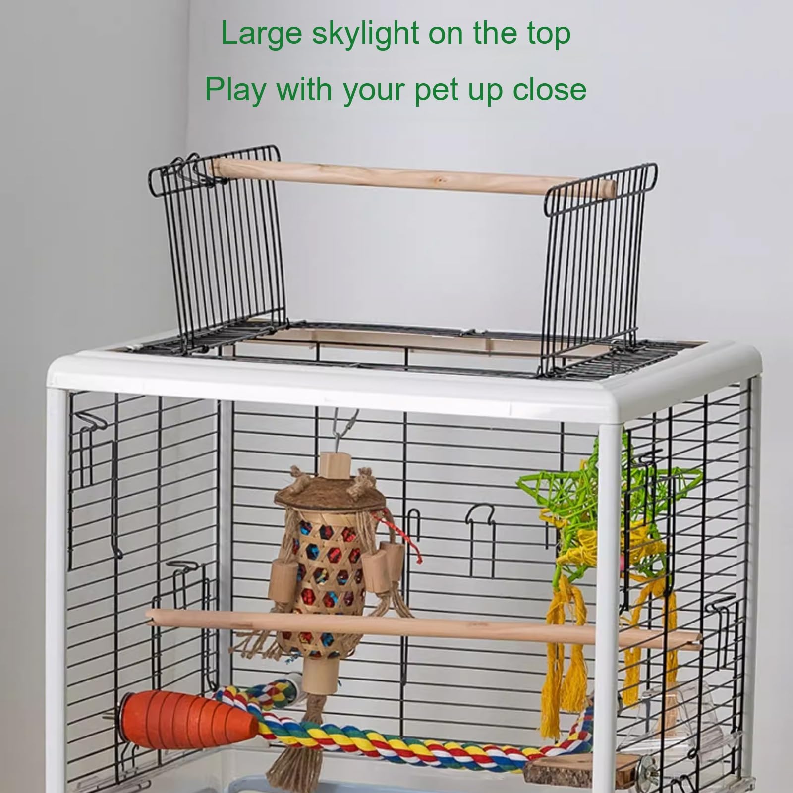 Jaula Trampa Palomas, Jaula Canarios, con Claraboya, con Accesorios, se Puede Llevar Al Exterior, for Pájaros Pequeños y Medianos