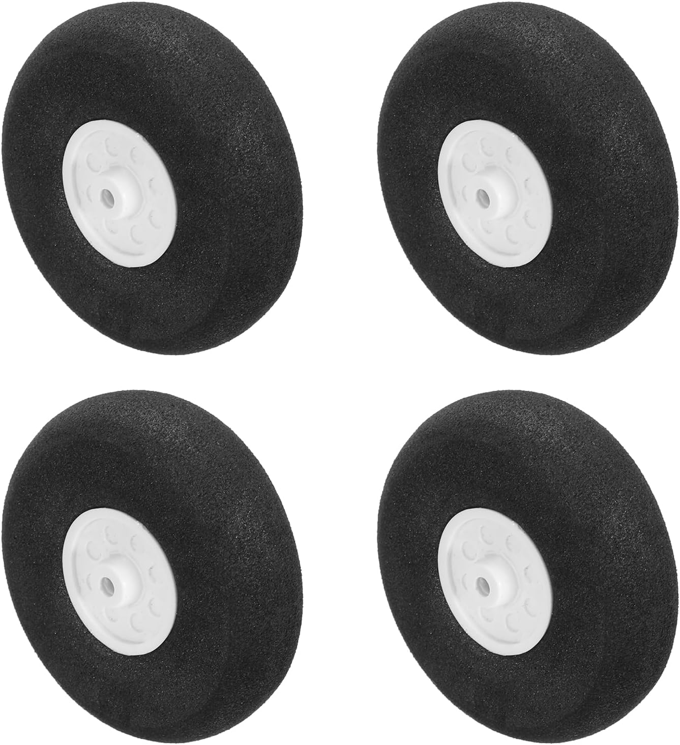 MECCANIXITY RC Airplane Wheels 3" OD x 0.83" T Aircraft Sponge Wheels Foam Wheels Replacement for DIY RC Model Plane 4 Pcs