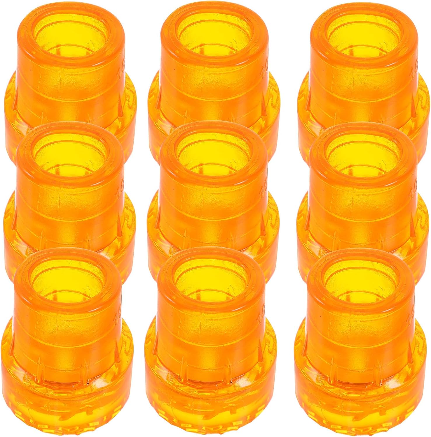 Hemobllo 10pcs Non-Slip Rubber Cane Tips Replacement for Walking Sticks Sturdy Wear-Resistant Yellow Rubber Feet for Senior Support Canes and Crutches