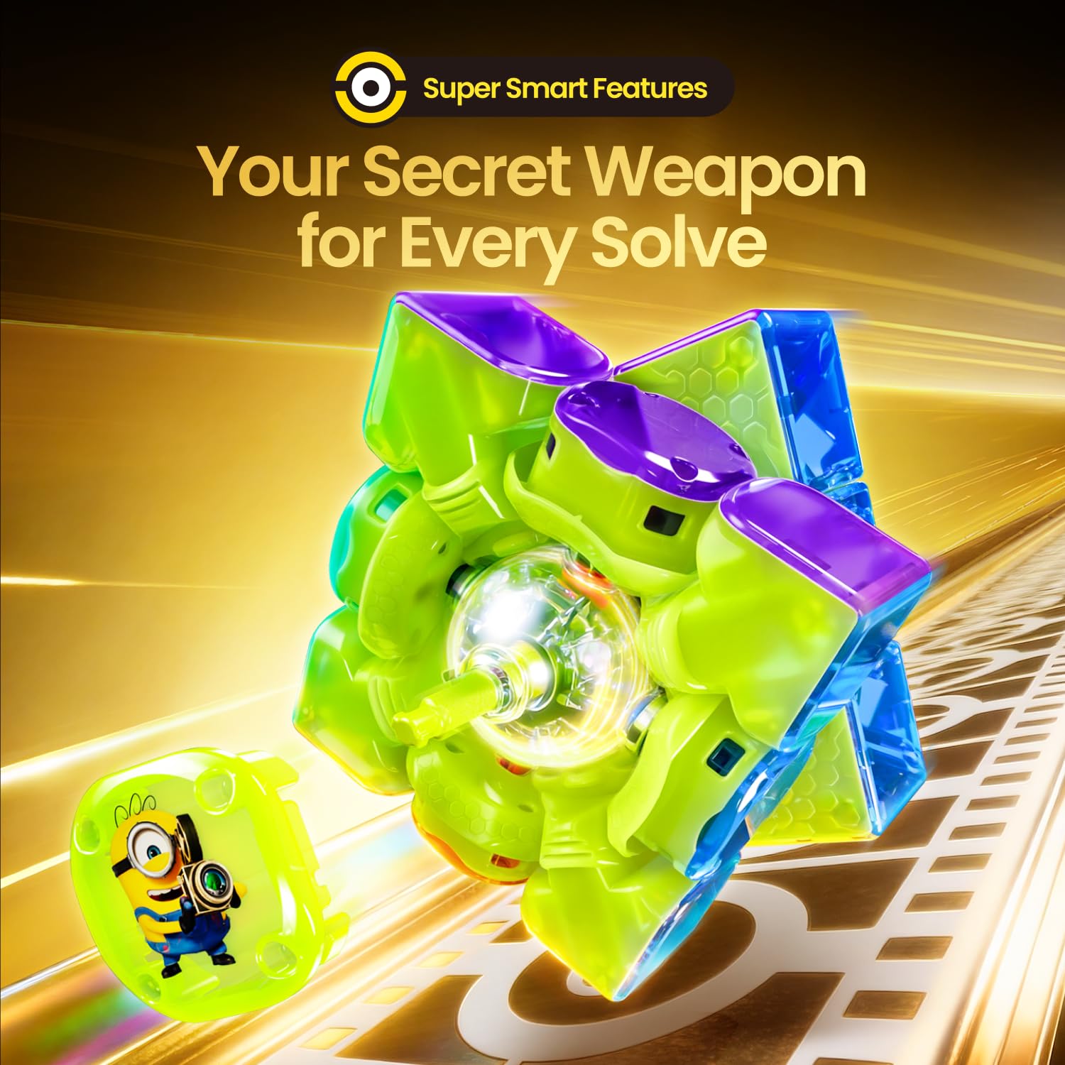GAN Minions 16 ui Maglev Max, cubo di velocità intelligente con analisi AI | Unico Smart Speed Cube 3×3, Regalo per gli appassionati di puzzle, scelta di regalo individuale per collezionisti