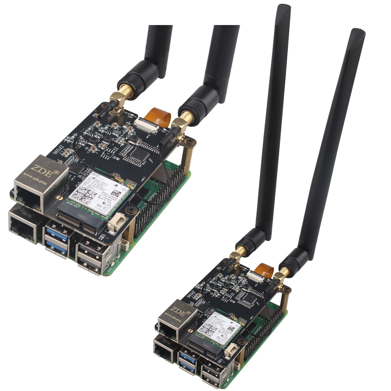 ZDE ZP596 PCIe to M.2 E Key WiFi7 6 6E 5 PCIe to 2.5G Ethernet Network Port HAT Adapter Expansion Board for Raspberry Pi 5 Support Google TPU WiFi 7 BE200 WIFI6E AX210 MT7922 WIFI6 AX200-picture-13
