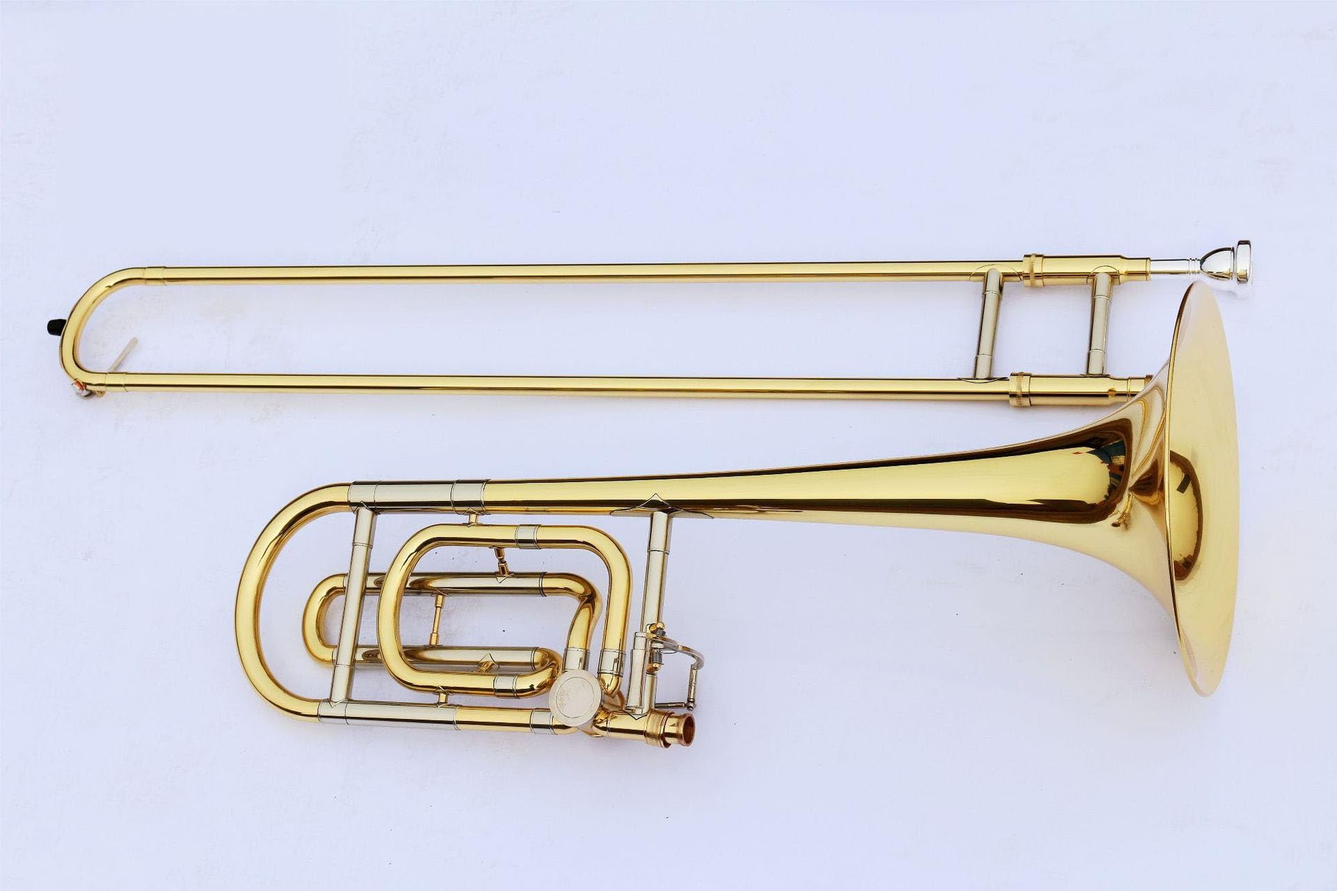 Klassische Bb F Gb D Aufrechte Posaune Gold Silber Mit Gigbag Profiposaune(Gold)