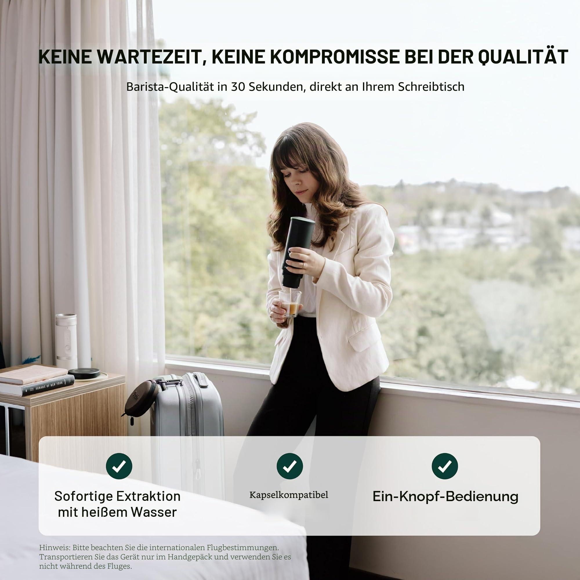 OutIn Nano tragbare Espressomaschine und OutIn Fino tragbare elektrische Kaffeemühle im Set