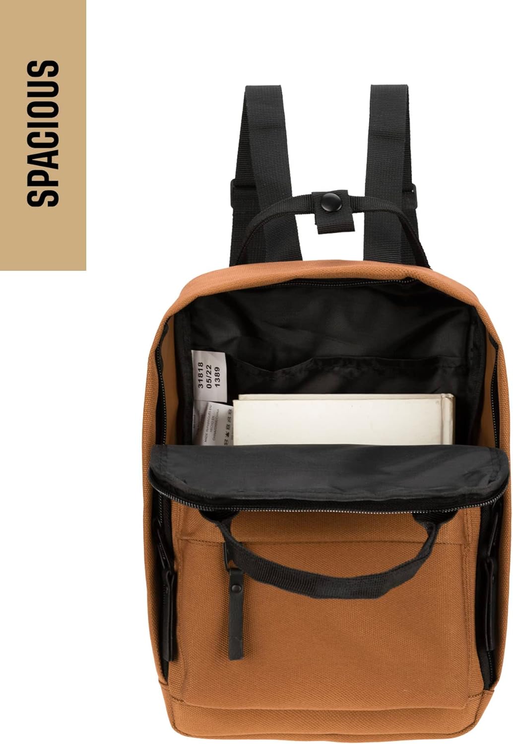 Dickies Brooklyn Mini Backpack, Small Backpack Purse for Men and Women, Travel Shoulder Book Bag (Brown Duck)