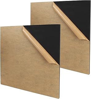 2Pack Acrylic Sheet Black 12 x 12 Inch - 1/4" Thick (6mm) Square Opaque Cast Plexiglass, Plastic Plexi Glass Board Plastic Plexiglass Sheeting with Protective Paper for DIY Display Projects, Craft