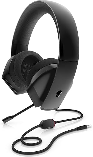Miniatura 3 de Alienware Auriculares estéreo para juegos AW310H controladores de alta resolución de 1.969in, almohadillas de espuma viscoelástica de tela
