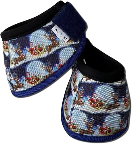 Botas de campana para caballos  Excelente protección de pezuñas  Fácil de poner  Gancho y bucle de envoltura rápida  Cómodas y duraderas  Absorción