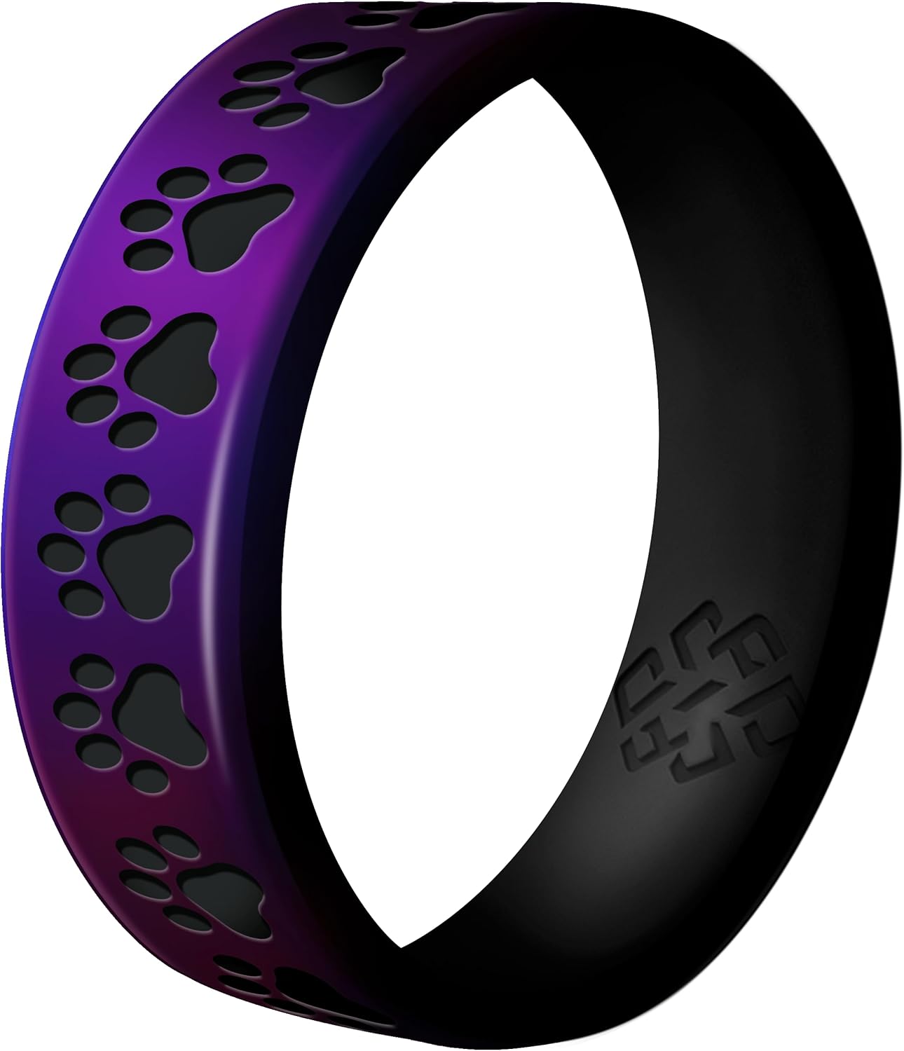 Knot Theory Cat Paws Silicone Ring for Men Women - Breathable Comfort Fit 6mm Bandwidth