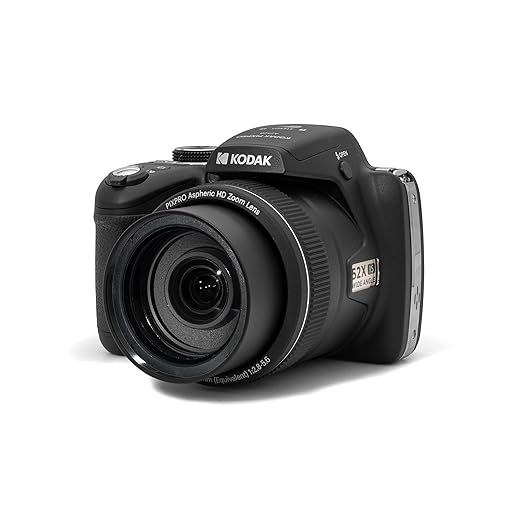 Kodak PIXPRO Astro Zoom AZ528-BK 16 MP Digital Camera with 52x Optical Zoom 24mm Wide Angle Lens 6 fps Burst Shooting 1080P Full HD Video Wi-Fi Connectivity and a 3" LCD Screen (Black)
