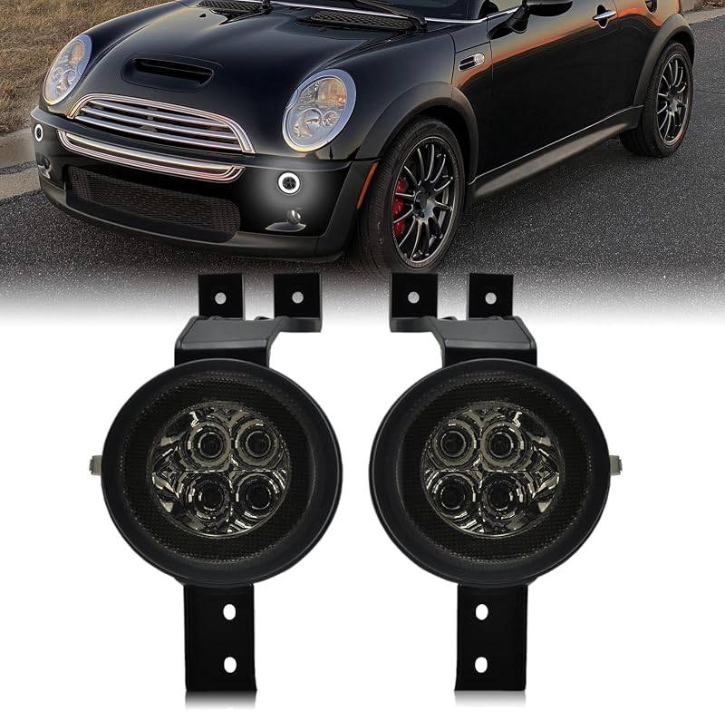 Luzes LED de posição e seta dianteiras SHINEFIT com halo para Cooper R50 R52 R53 – Par