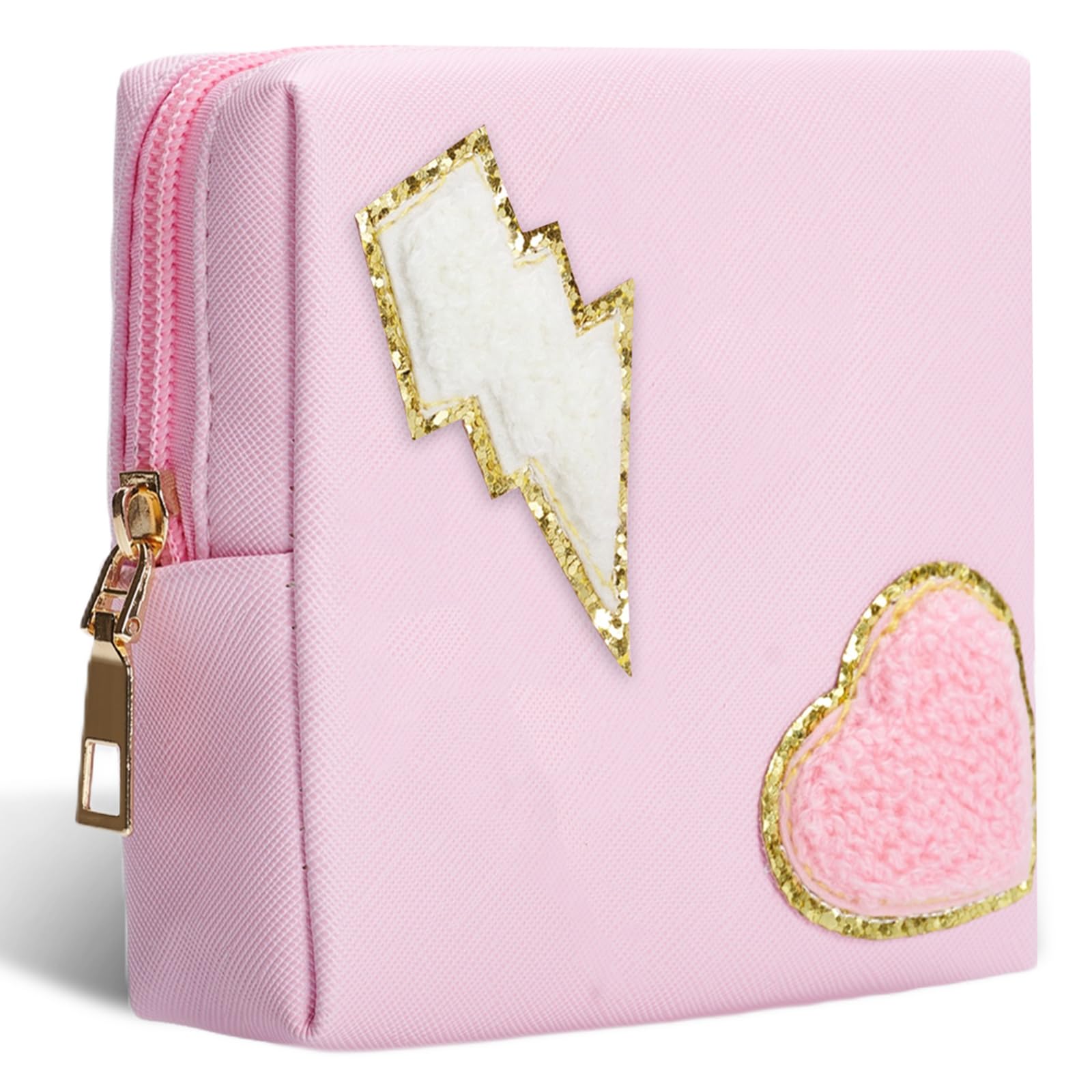 Teircno Period Bag for women Girls | PU Leather Sanitary Napkin Storage Bag | Cute Pads Bags for Period | Discreet Menstrual Pouch for Pads, Tampons,