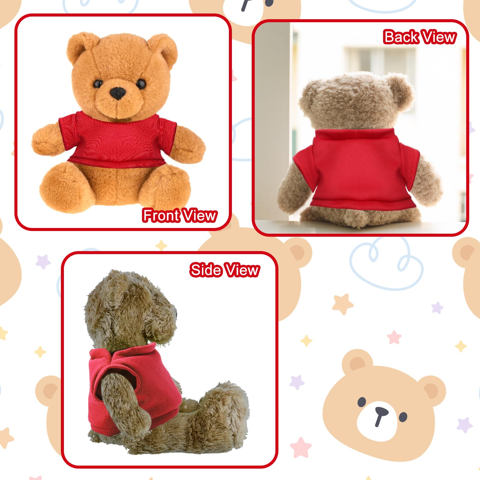 Vestiti Per Orsacchiotto Di Peluche 30 Cm: Maglione E Sciarpa In Tessuto Morbido. Set Di Abbigliamento Alla Moda Per Orsi. 4 Modelli Disponibili. Regalo Perfetto Per Bambini. - 3