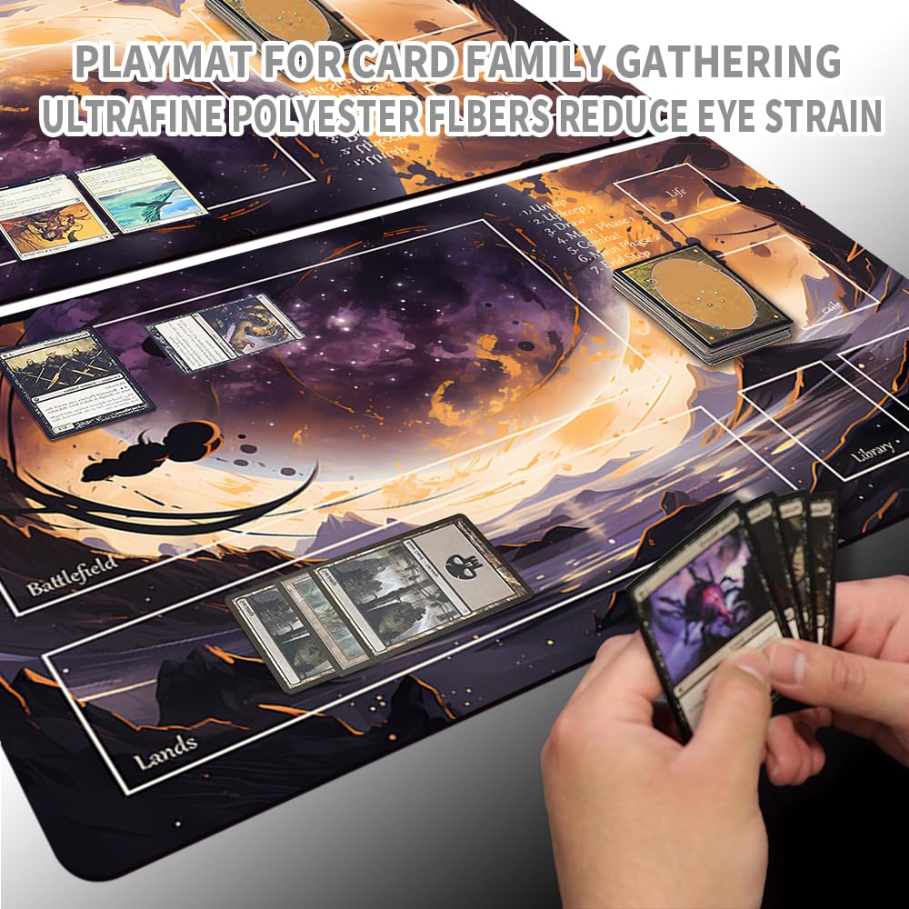 Mlikemat Tappetino Da Gioco Per Carte Collezionabili Con Scritta "Labrynth Of The Silver Castle CCG TCG Borsa Inclusa (ZD014-251-A - Foto 6