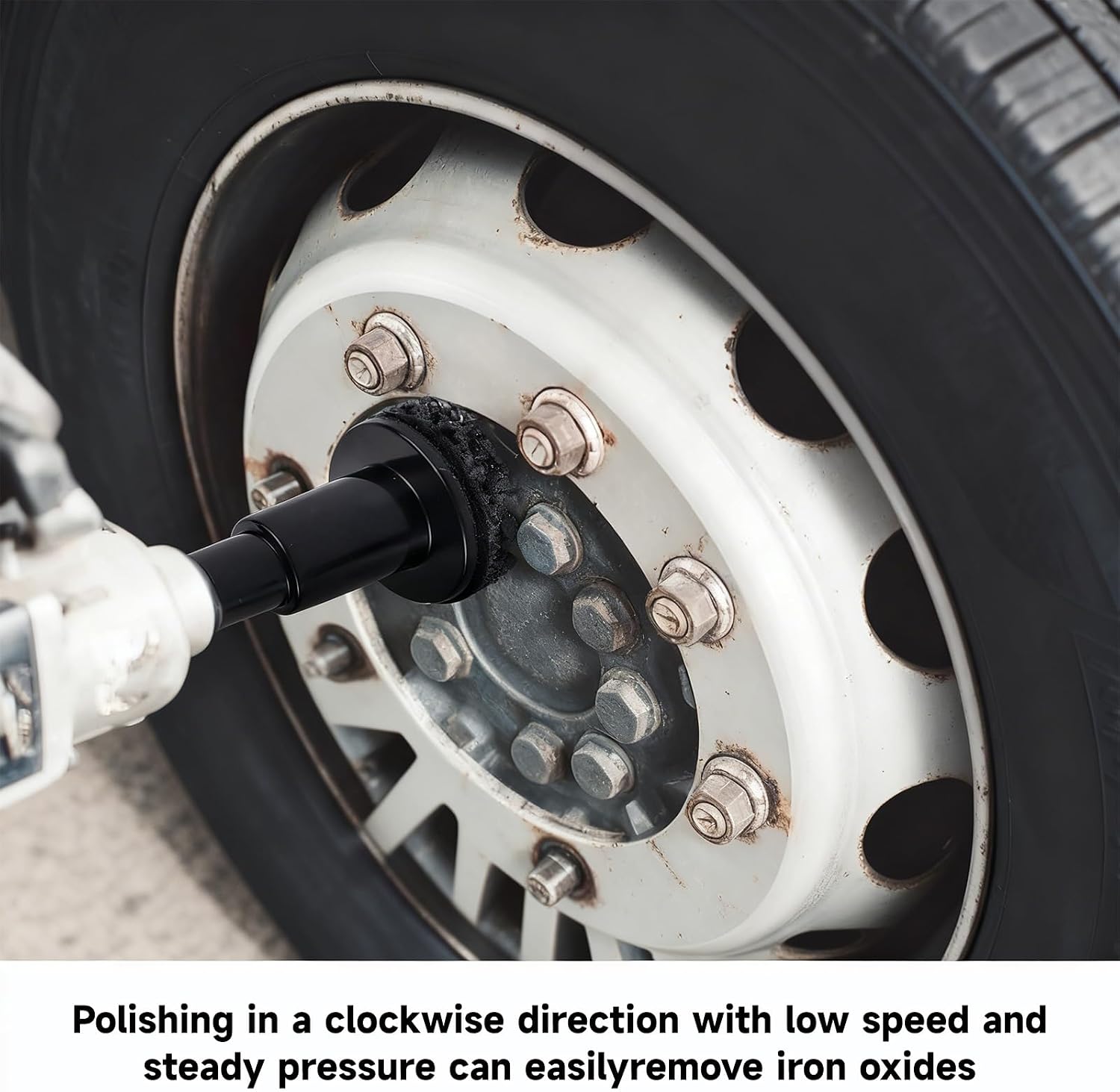Wheel Hub Resurfacing and Cleaning Kit, Professional Rust Removal Tool for Brake Surface, Lug Studs and Rotors, Compatible