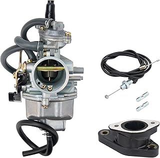 TRX250 Carburetor Compatible With Honda TRX 250 Recon TRX250 Recon TRX250TM TRX250TE ATV Carb TRX250 Carb (with Intake Manifold Boot Joint + throttle line)