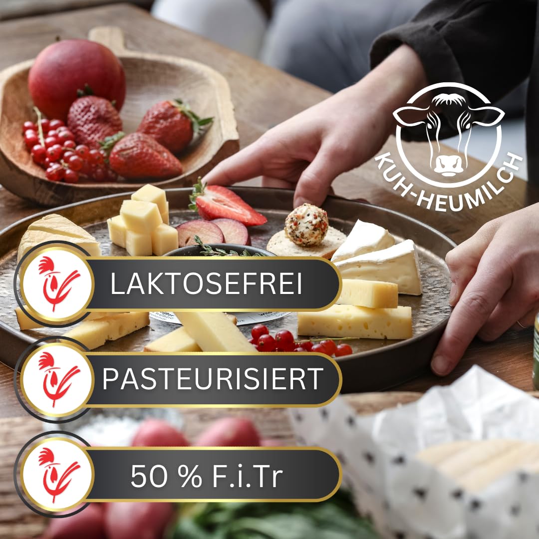 Tiroler Bauernstandl® Camembert Rot | 3 x Käse am Stück | Sahne Frischkäse Probierpaket für Käseplatte und Käsefondue | Feiner Käse als Geschenk