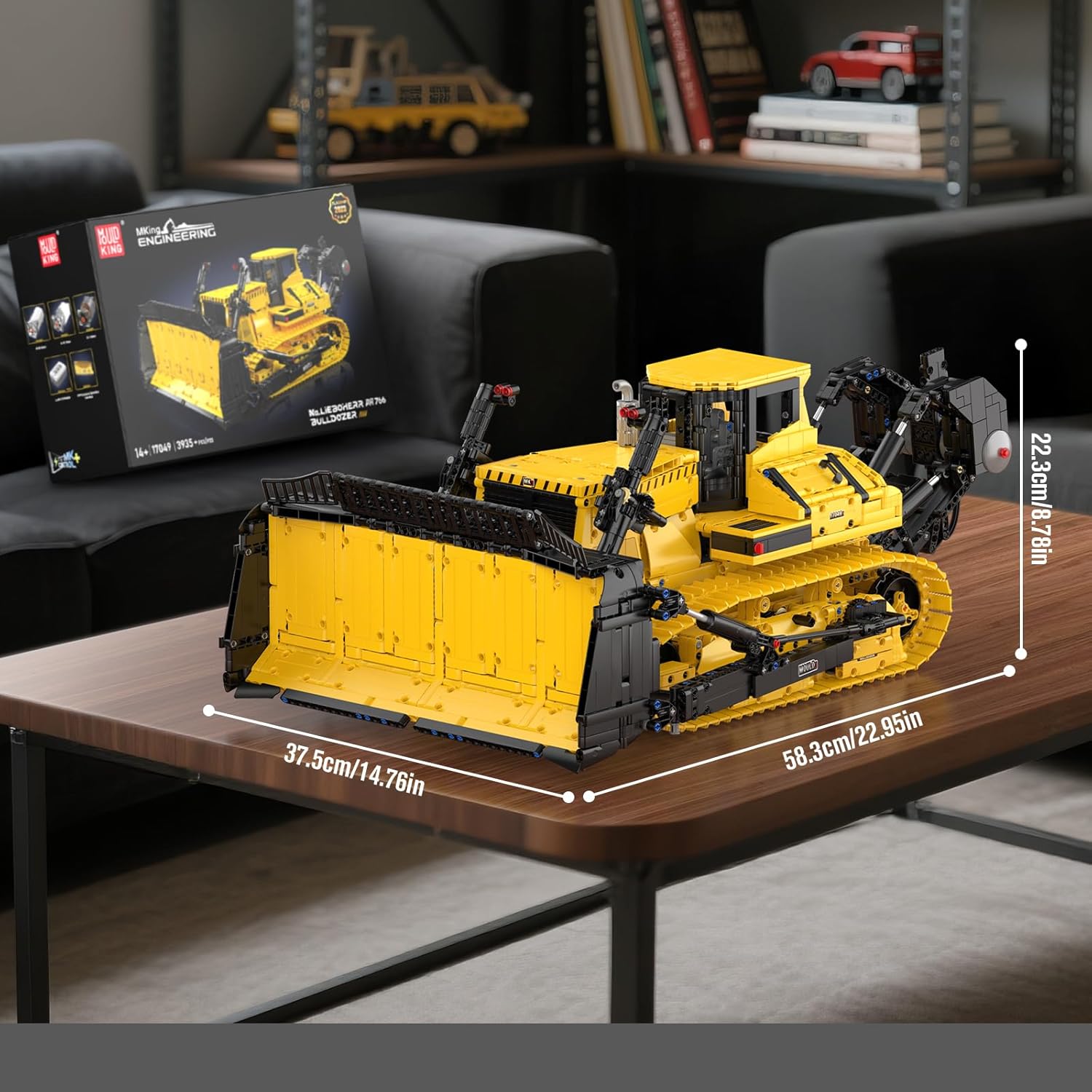 Mould King Bulldozer Building Sets, 17049 APP Programmable Construction Vehicle Kits, Engineering Model Gift Toy for Adults & Teens 14+ Collections (3935 Pieces)