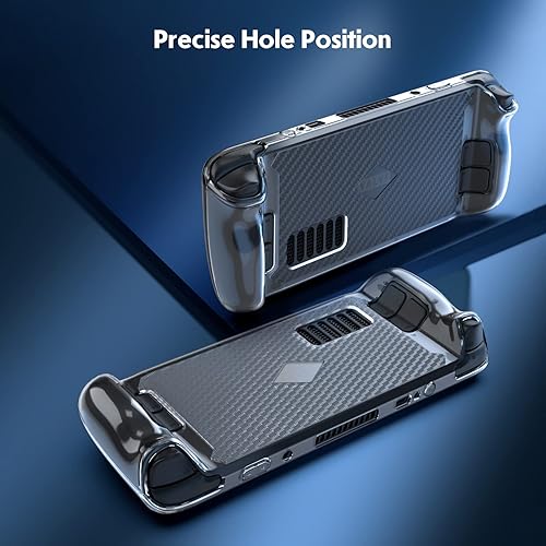 Miniatura 6 de Case for Steam Deck, SENQAO Clear Case for Steam Deck, TPU Cover Protector with Full Protection, Shock-Absorption, Non-Slip Anti-Scratch Ergonomic