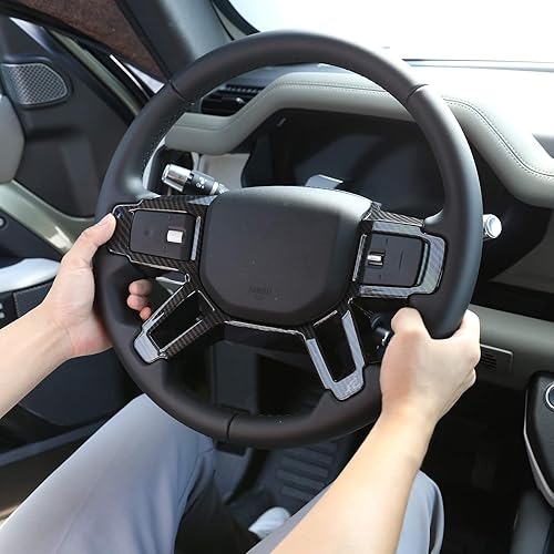 Miniatura 6 de Accesorios para Land Rover Defender 110 2020 ABS Interior Volante Decoración Cubierta Accesorios de Auto (negro mate)