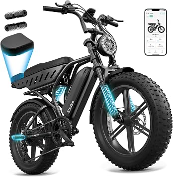 TST Electric Bike for Adults, 48V 15/30 Ah Battery, 65/100 Miles Range