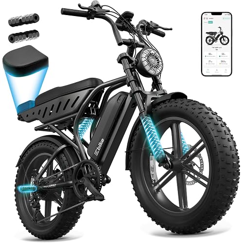 TST Electric Bike for Adults, 48V 15/30 Ah Battery, 65/100 Miles Range