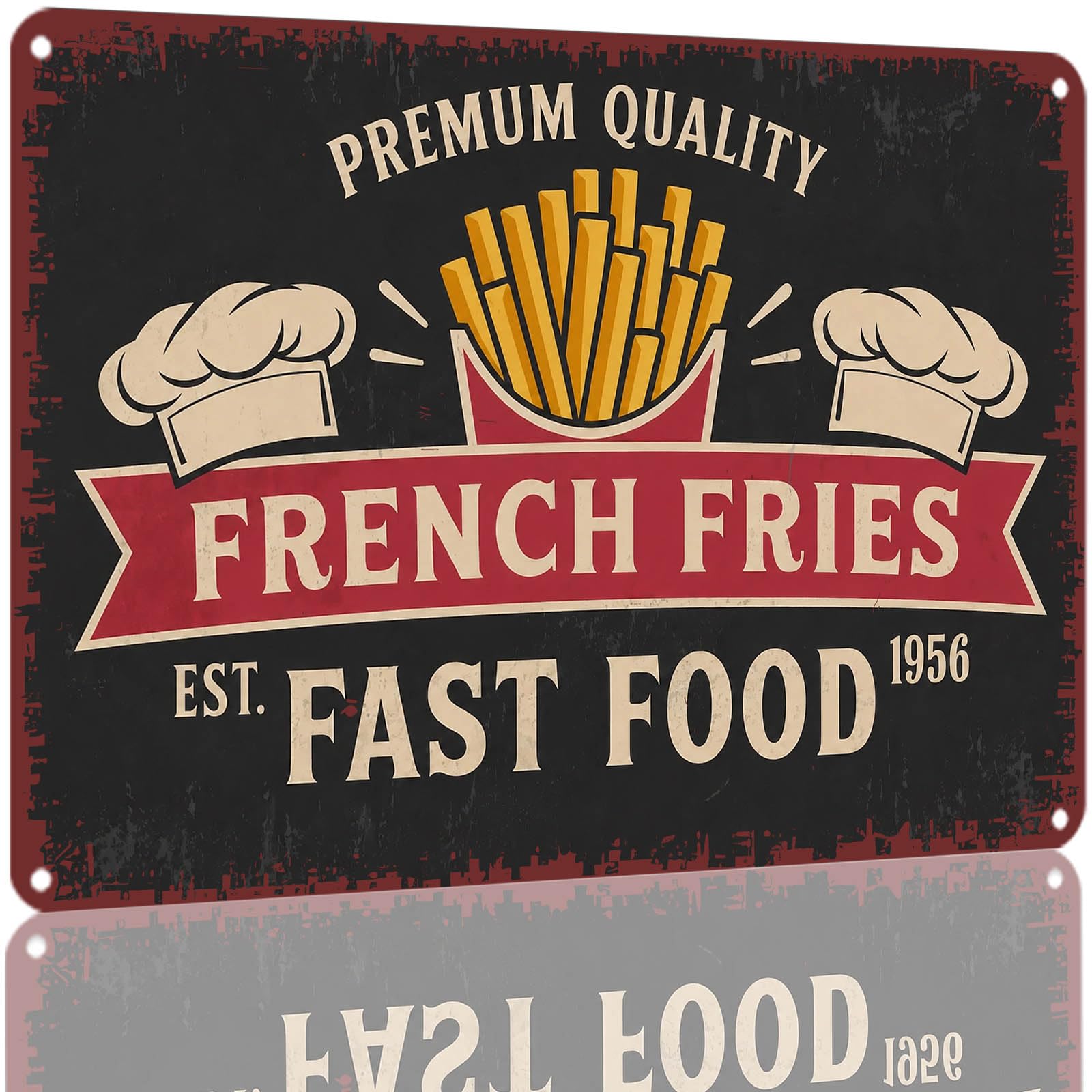 Kwqdozf As Pic Premium Quality French Fries Fast Food Vintage Tin Sign 8X12 Inch Aluminum