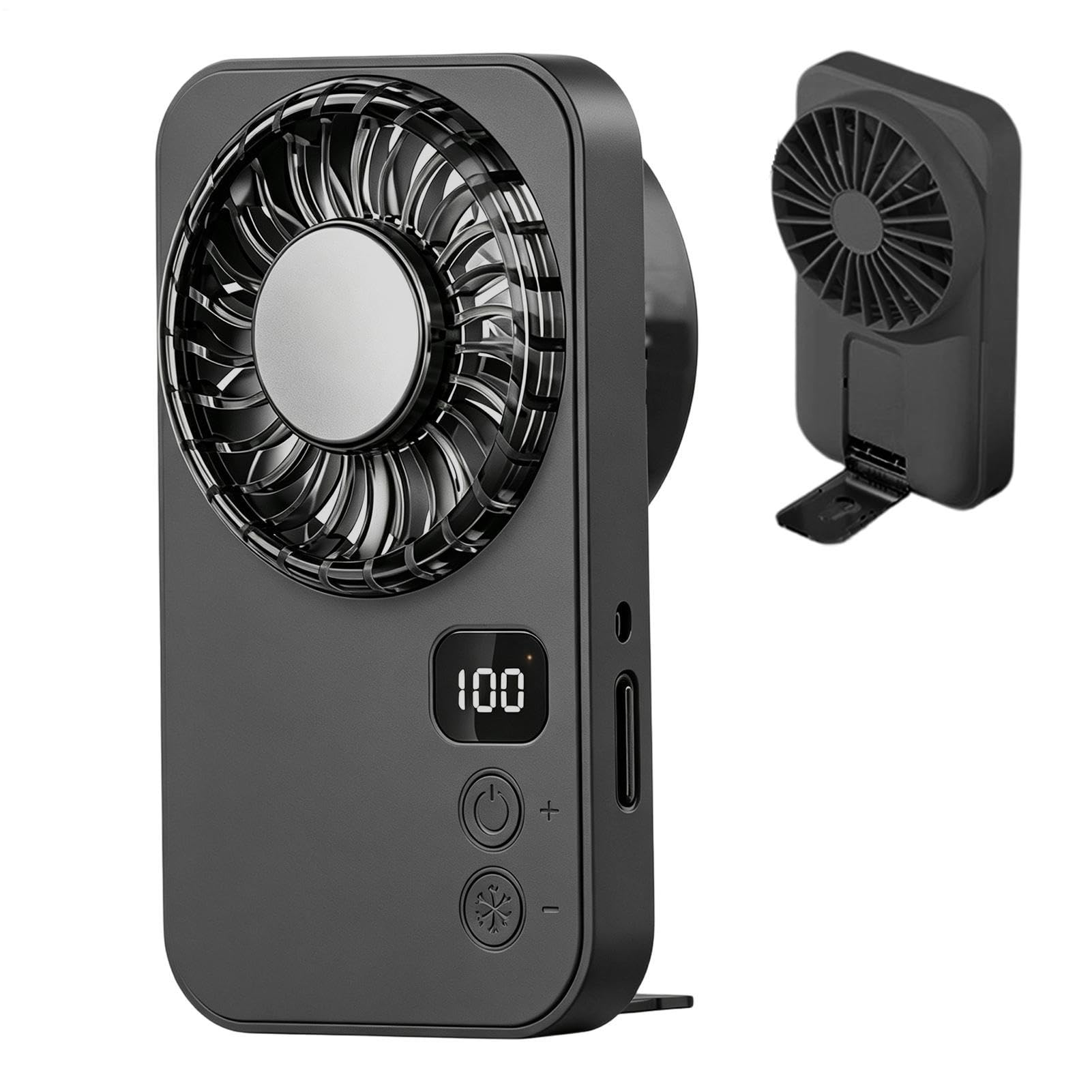 Ventilador personal eléctrico para aliviar el calor sofocante en la playa