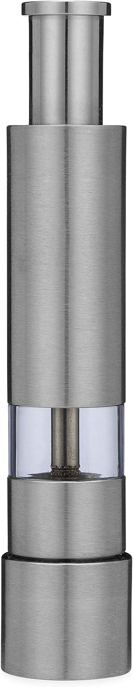 Original Pump & Grind Cooking Gadgets, Salt and Pepper Grinder Set or Singles, Buy 1, Buy 2 or More, Solid Stainless, Red or Black.