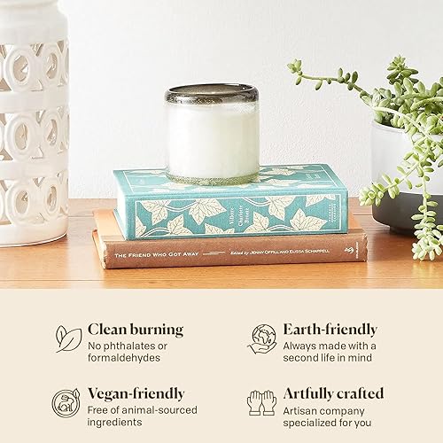 Miniatura 4 de Paddywax Velas perfumadas Coastal La Playa Collection Vela artesanal en vidrio soplado a mano, 9 onzas, vainilla rosa