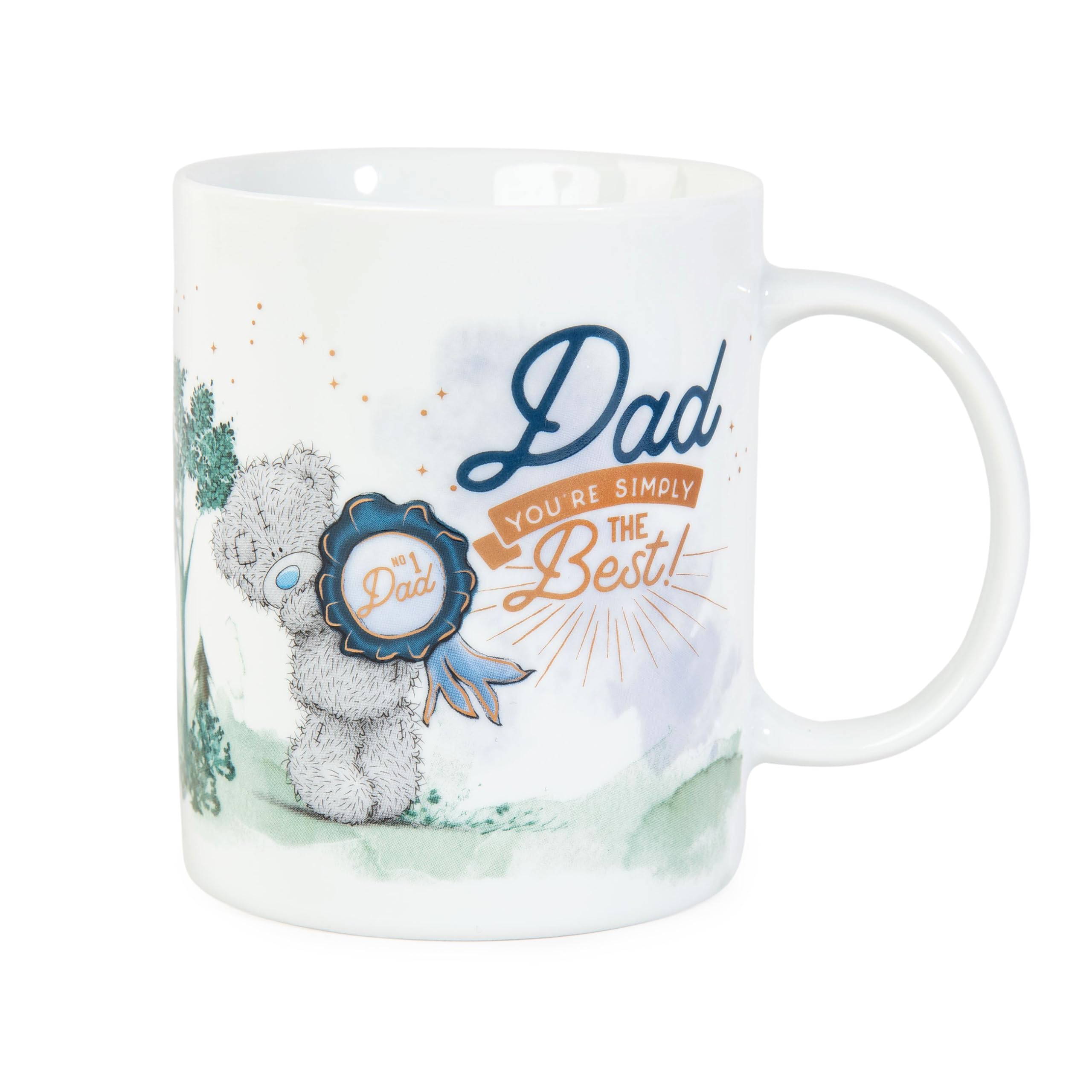 ME TO YOU Tatty Teddy Father's Day 'Simply the Best!' Mug - Official Collection FGM01018, Grey, Blue, Navy Blue,white