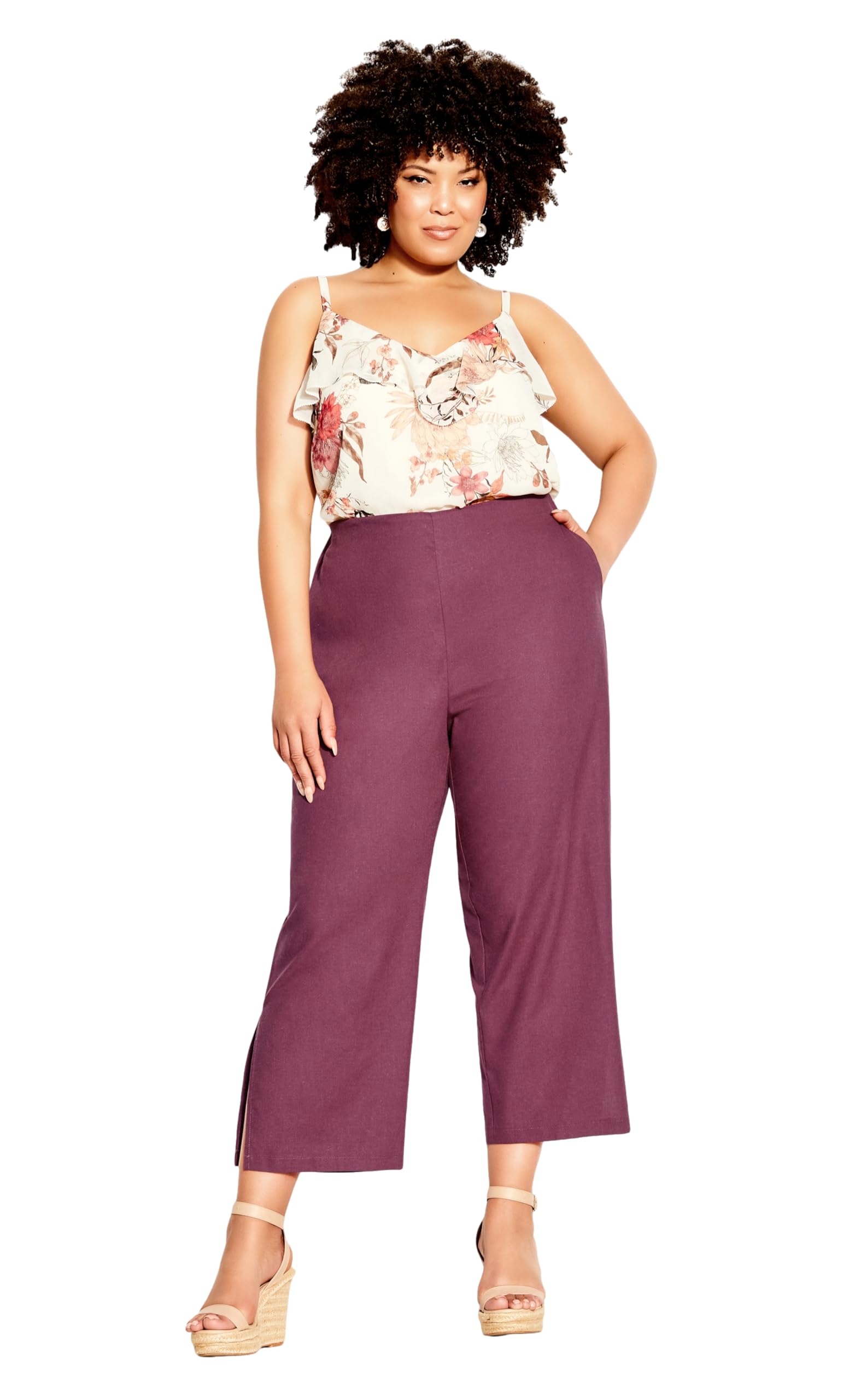 City Chic Womens Plus Size Botanical Pant