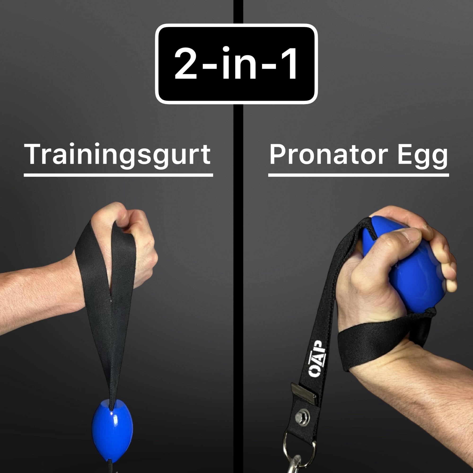 OAP Armwrestling Pronator Egg, Handtrainer Ball, Unterarmtrainer, 100% Made in Germany, Handgelenkball, Kompatibel mit Kabelzug, Widerstandsbänder, Loading pin, für Home Gym/ Fitnessstudio
